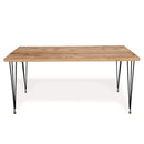 Urban Loft Black and Brass Dining Table