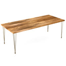 Bourbon Wood Urban Loft Brass Dining Table
