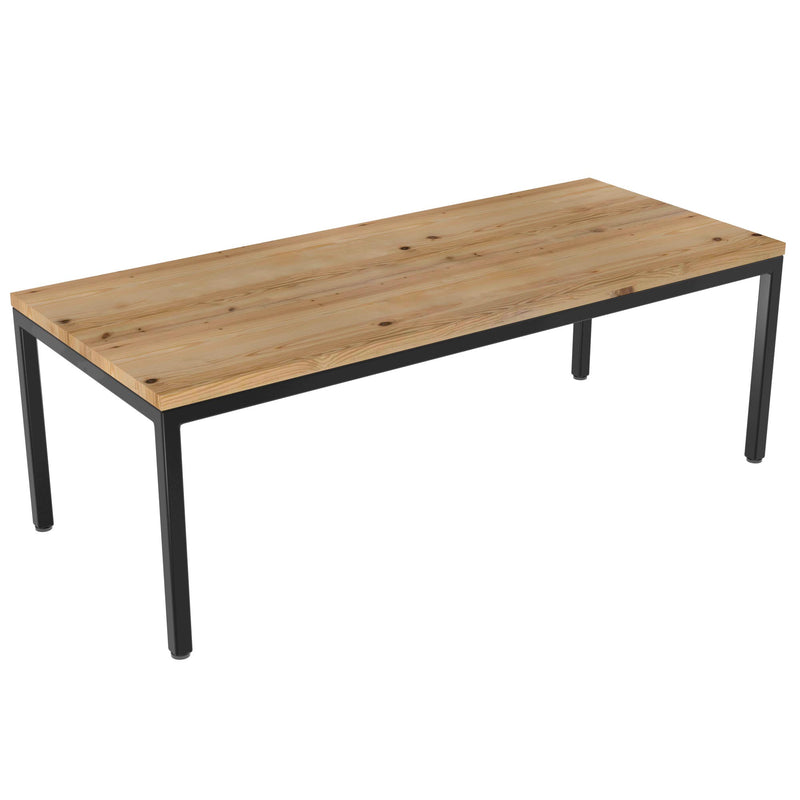 Clear wood parsons dining table