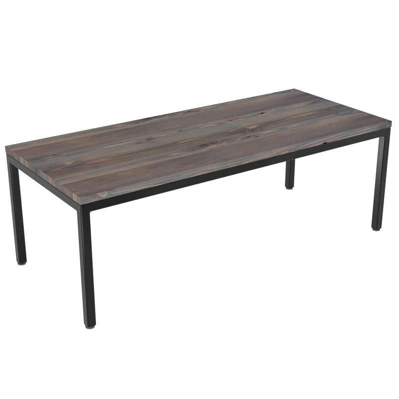 Grey wood parsons dining table