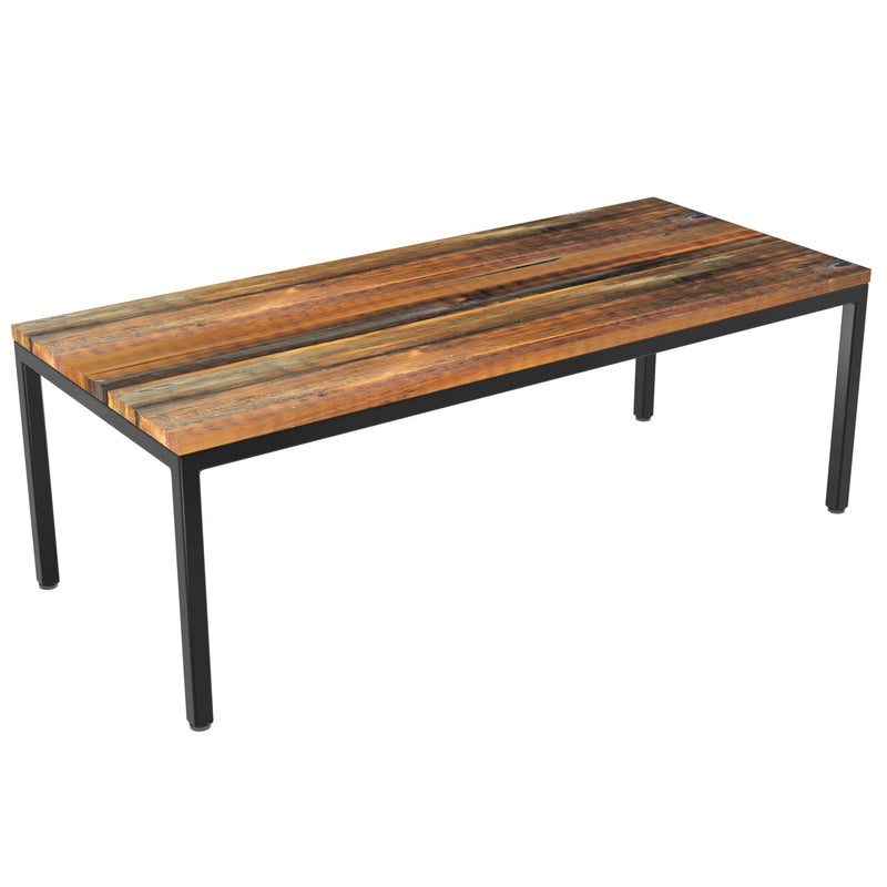 Oil wood parsons dining table
