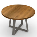 Round Bourbon wood pub table