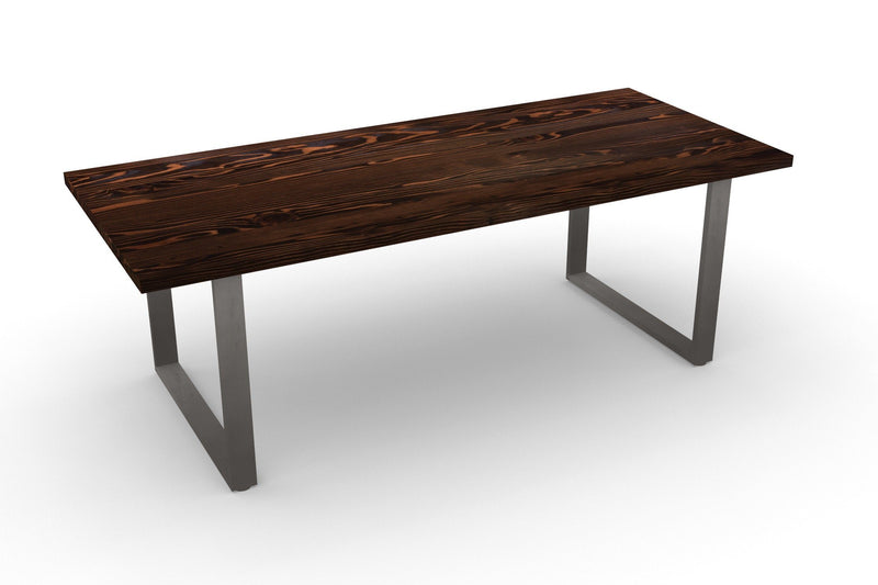 Modern Industry Chestnut Wine Table and Rack