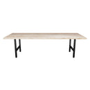 Urban Wood And Steel Conference Table with Narrow Base Style