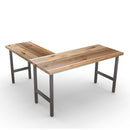 Clear Wooden L Desk