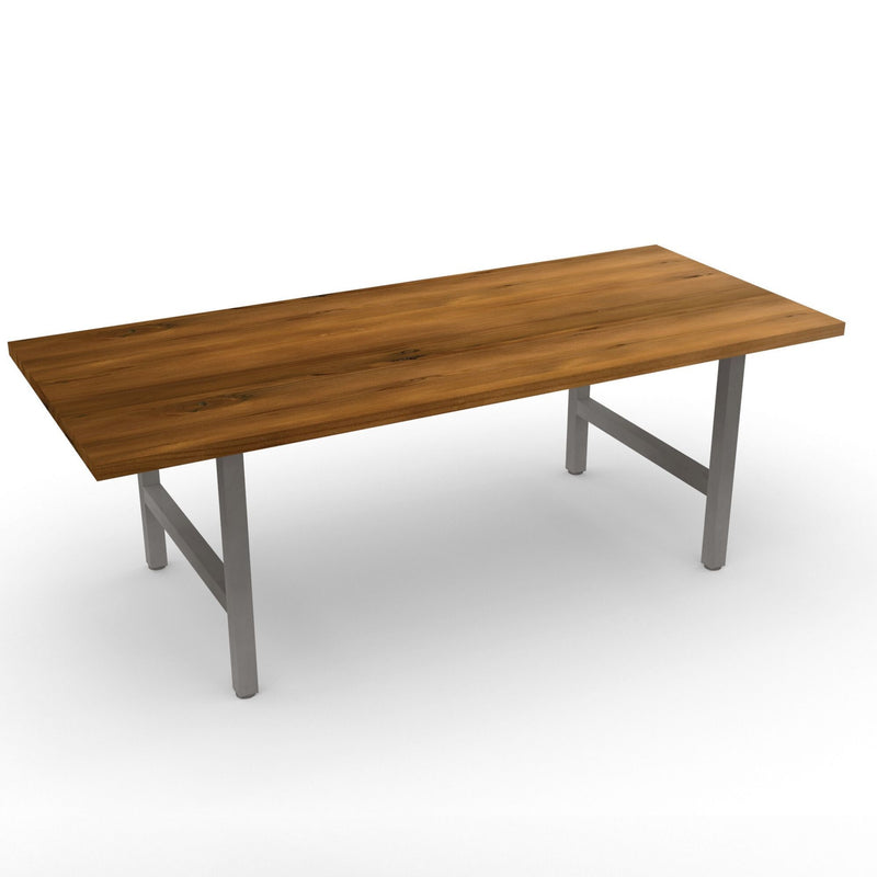 Bourbon wood and steel dining table
