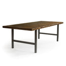 Urban wood and steel dining table