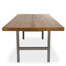 Urban Wood And Steel Conference Table with Narrow Base Style