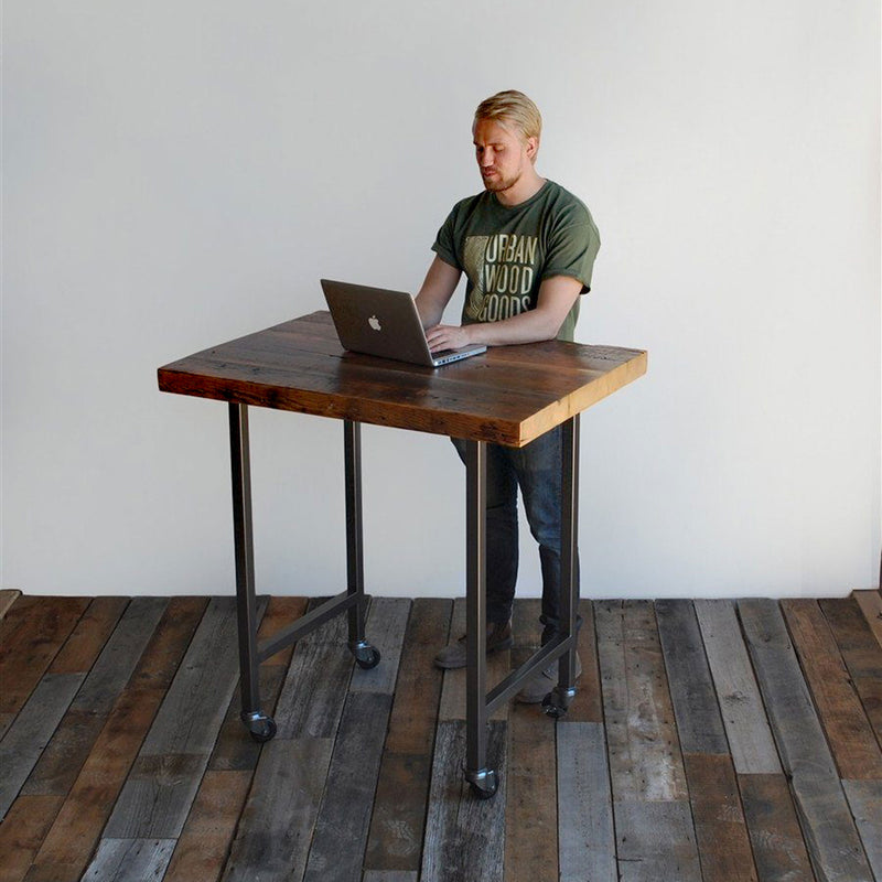 Wood and Steel Standing Desk